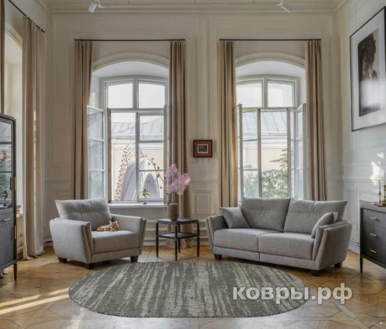 ковер Ковер MERINOS KAIR S143 GRAY Овал — фото 3