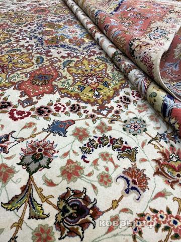 ковер ручной работы Иранский ковер ручной работы из шелка и шерсти Tabriz (Табриз) 4.8x3.45 — фото 2