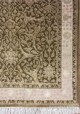 ковер ручной работы Индийский ковер ручной работы из шелка и шерсти Rajkumar (Ражкумар) 1.85x1.21 — фото 2