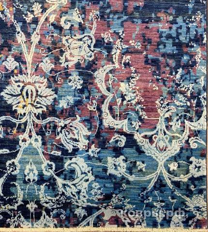 ковер ручной работы Шелковый Афганский ковер ручной работы Ruined Classics (Разрушенная классика) 4.21x3.08 — фото 3