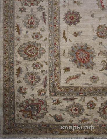 ковер ручной работы Шелковый Афганский ковер ручной работы Сhoubi (Чуби) 4.37x3.61 — фото 4