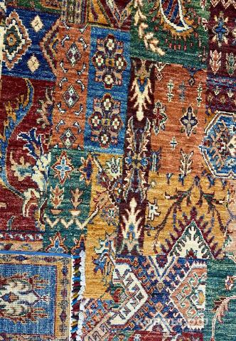 ковер ручной работы Шелковый Афганский ковер ручной работы Pachwork (Пачворк) 2.64x1.85 — фото 3