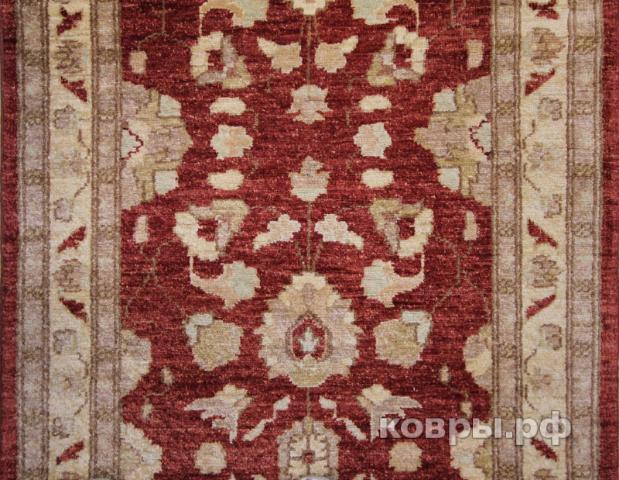 ковер ручной работы Афганский ковер ручной работы из шелка и шерсти Сhoubi Ziegler (Чуби зиглер) 2.94x0.81 — фото 3