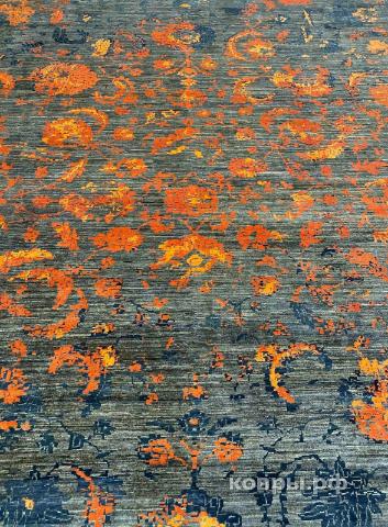 ковер ручной работы Шелковый Афганский ковер ручной работы Ruined Classics (Разрушенная классика) 4.4x3.6 — фото 6