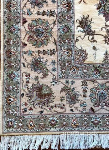ковер ручной работы Иранский ковер ручной работы из шелка и шерсти Tabriz (Табриз Авшан) 3.52x2.51 — фото 3
