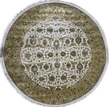 Ковер ручной работы из шелка и шерсти 1.84x1.84 в форме круга Ковер ручной работы из шелка и шерсти 1.84x1.84 в форме круга