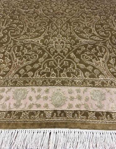 ковер ручной работы Индийский ковер ручной работы из шелка и шерсти Rajkumar (Ражкумар) 1.85x1.21 — фото 3