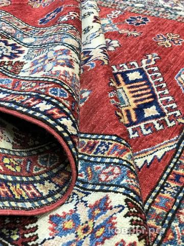 ковер ручной работы Афганский ковер ручной работы из шелка и шерсти Kazakh (Казах) 1.96x1.46 — фото 3