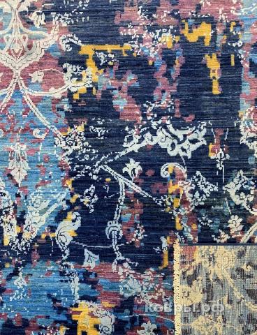 ковер ручной работы Шелковый Афганский ковер ручной работы Ruined Classics (Разрушенная классика) 4.21x3.08 — фото 4