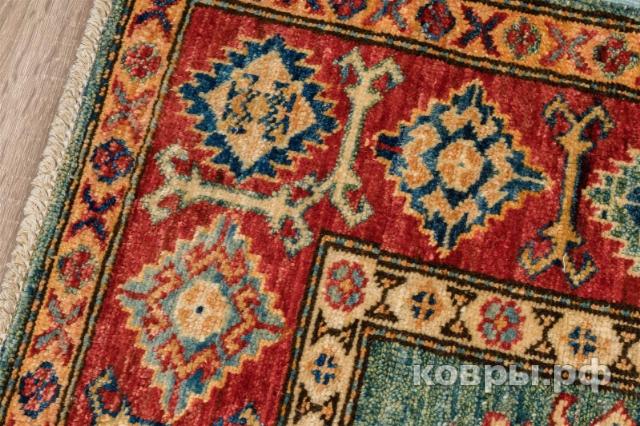 ковер ручной работы Пакистанский ковер ручной работы Казах 1.18x1.88м — фото 12