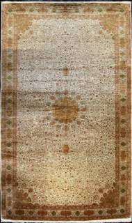 Шелковый Индийский ковер ручной работы Kashmir (Кашмир)  7.7x4.6