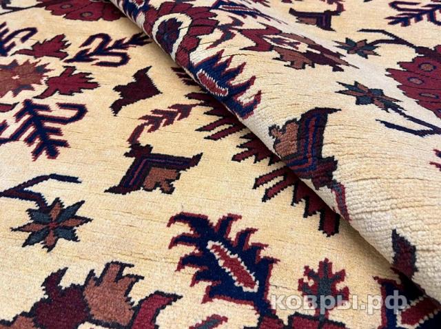 ковер ручной работы Афганский ковер ручной работы из шелка и шерсти Merinos (Меринос) 3.85x3.1 — фото 4