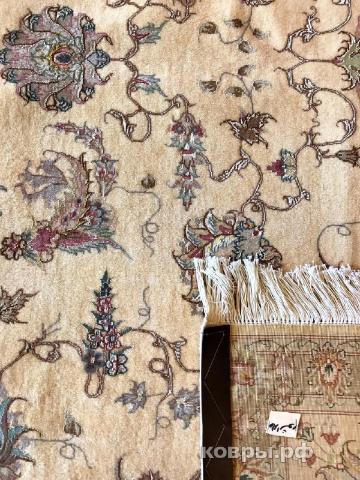 ковер ручной работы Иранский ковер ручной работы из шелка и шерсти Tabriz (Табриз Авшан) 3.52x2.51 — фото 4