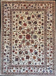 Шелковый Афганский ковер ручной работы Susane (Сюзане) 3.63x2.67