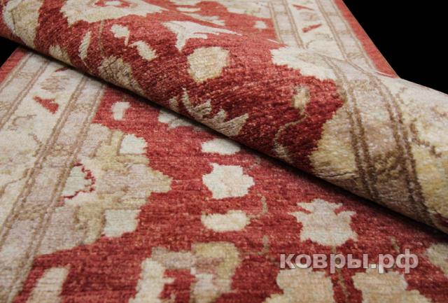 ковер ручной работы Афганский ковер ручной работы из шелка и шерсти Сhoubi Ziegler (Чуби зиглер) 2.94x0.81 — фото 5