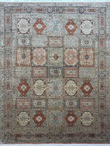 Шелковый Индийский ковер ручной работы Kashmir (Кашмир акбал тайл) 3.25x2.48