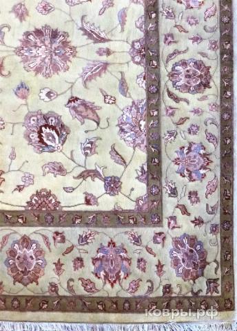 ковер ручной работы Индийский ковер ручной работы из шелка и шерсти Tabriz (Табриз Авшан) 1.79x2.46 — фото 2