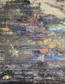 Дизайнерский Индийский ковер ручной работы из шелка и шерсти 3.1x2.4