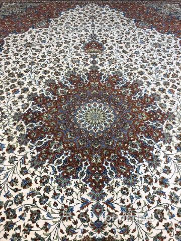 ковер ручной работы Шелковый Иранский ковер ручной работы Qum (Кум) 3.55x2.5 — фото 4