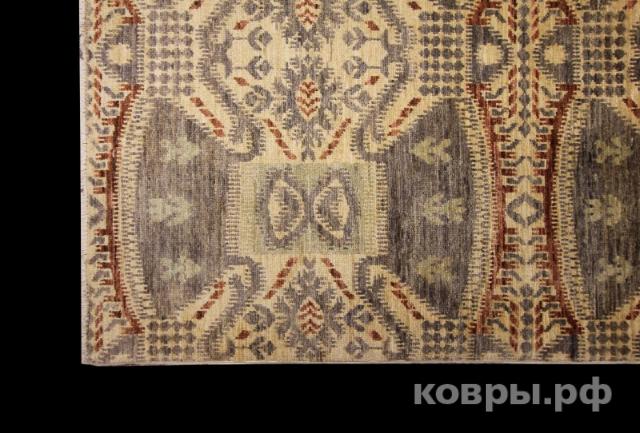 ковер ручной работы Шелковый Афганский ковер ручной работы Ikat (Икат) 2.41x1.74 — фото 4