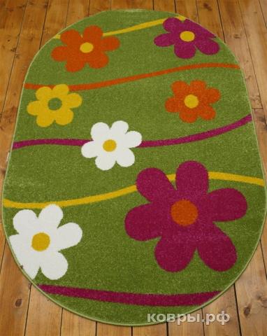 ковер Merinos Crystal 1021 GREEN Овал — фото 2