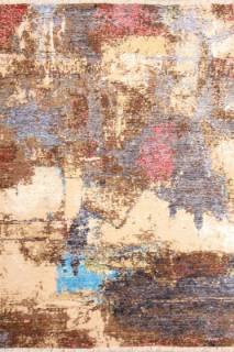 Индийский ковер ручной работы из шелка и шерсти 1.84x1.25