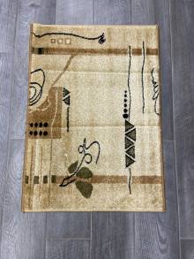 Коврик № 1238,бежевый,размер 0,9 на 0,64 метра