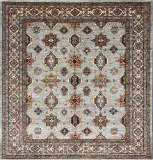 Шелковый Афганский ковер ручной работы Kazakh (Казах) 2.91x3.03