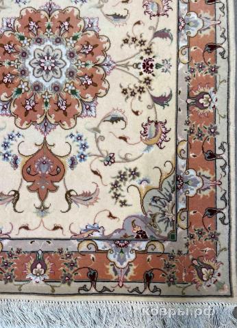 ковер ручной работы Иранский ковер ручной работы из шелка и шерсти Tabriz (Табриз) 3.4x0.9 — фото 4