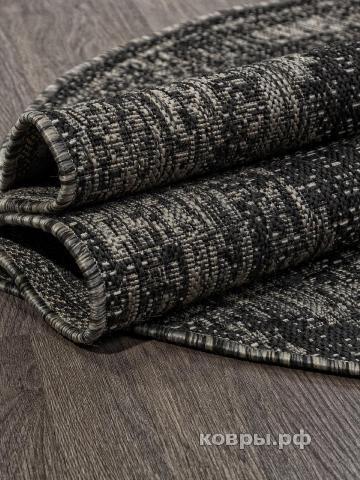 ковер Ковер MERINOS KAIR s129 BLACK-GRAY Овал — фото 3