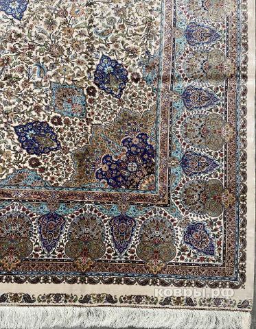 ковер ручной работы Шелковый Иранский ковер ручной работы Qum (Кум) 2.92x1.99 — фото 2