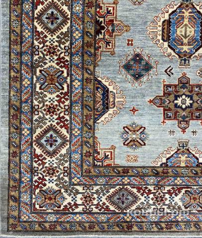 ковер ручной работы Шелковый Афганский ковер ручной работы Kazakh (Казах) 2.91x3.03 — фото 2