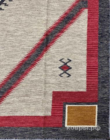 ковер ручной работы Шелковый Афганский ковер ручной работы Kilim (Килим) 3.06x2.46 — фото 2