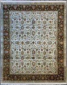 Шелковый Индийский ковер ручной работы Aurora (Аврора)  3x2.41