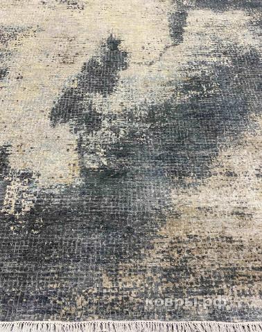 ковер ручной работы Индийский ковер ручной работы из шелка и шерсти 3.67x2.65 — фото 4