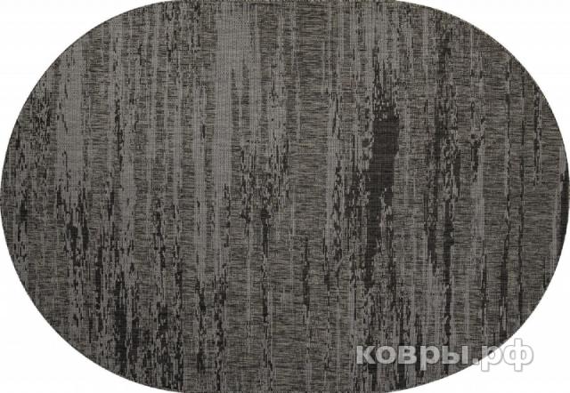 ковер Ковер Современный MERINOS KAIR S143 BLACK-GRAY Овал