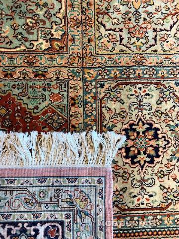 ковер ручной работы Шелковый Индийский ковер ручной работы Kashmir (Кашмир акбал тайл) 3.25x2.48 — фото 4