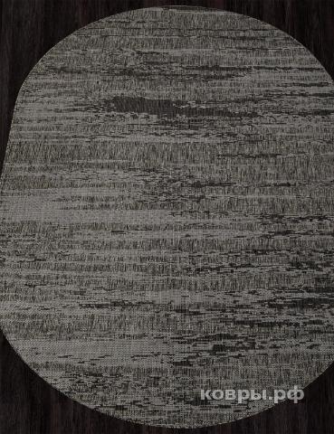 ковер Ковер MERINOS KAIR S143 BLACK-GRAY Овал — фото 2