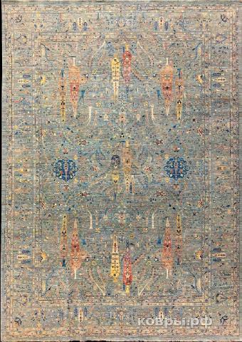 ковер ручной работы Шелковый Афганский ковер ручной работы Сhoubi (Чуби файн) 4.22x3 — фото 2