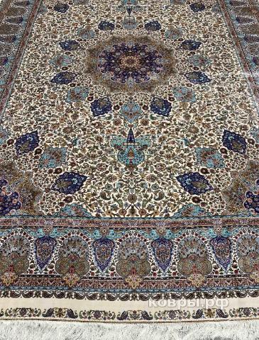 ковер ручной работы Шелковый Иранский ковер ручной работы Qum (Кум) 2.92x1.99 — фото 4