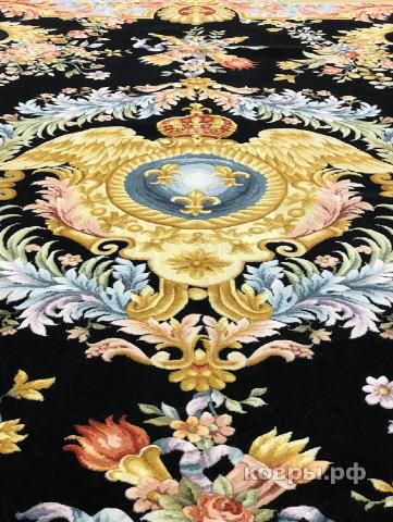 ковер ручной работы Китайский ковер ручной работы из шелка и шерсти Savonnery (Савоннери)  3.7x2.95 — фото 4