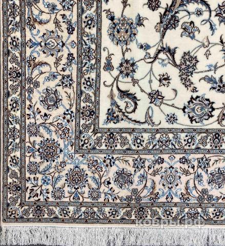 ковер ручной работы Иранский ковер ручной работы из шелка и шерсти Nain (Наин) 3x2.07 — фото 2