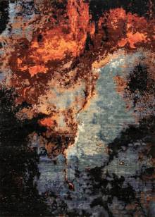 Индийский ковер ручной работы из шелка и шерсти 4.26x3.05