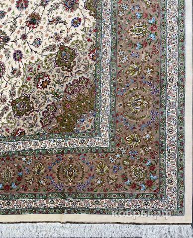 ковер ручной работы Шелковый Иранский ковер ручной работы Qum (Кум) 4.5x3.5 — фото 2