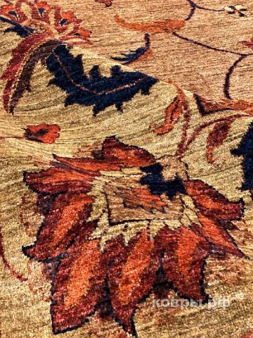 ковер ручной работы Шерстяной Афганский ковер ручной работы Сhoubi (Чуби) 3.97x3.22 — фото 3