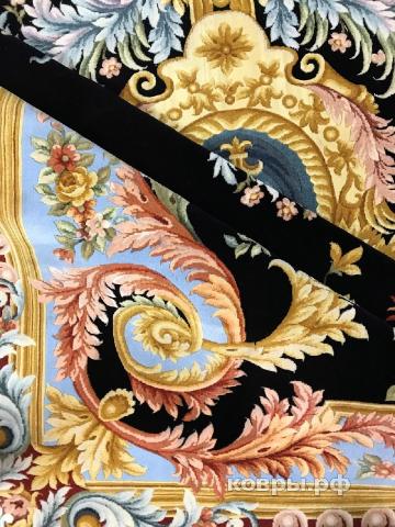 ковер ручной работы Китайский ковер ручной работы из шелка и шерсти Savonnery (Савоннери)  3.7x2.95 — фото 5