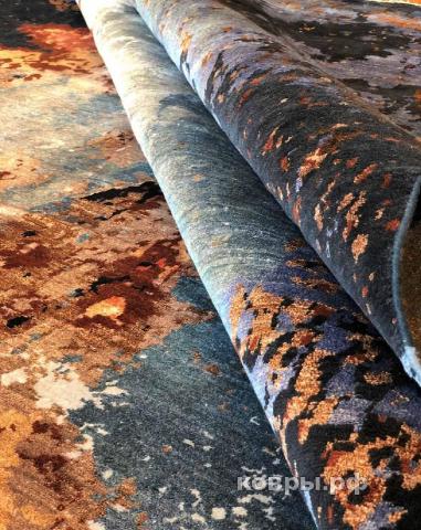 ковер ручной работы Индийский ковер ручной работы из шелка и шерсти 4.26x3.05 — фото 2