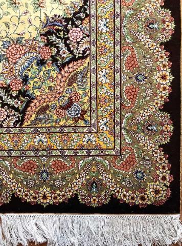 ковер ручной работы Шелковый Китайский ковер ручной работы Hereke (Хереке) 2x1.41 — фото 4