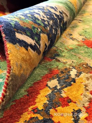 ковер ручной работы Шелковый Индийский ковер ручной работы 3.69x2.74 — фото 5