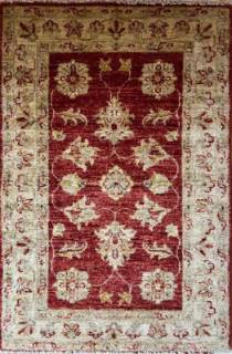 Афганский ковер ручной работы из шелка и шерсти Сhoubi Ziegler (Чуби зиглер) 0.9x0.6